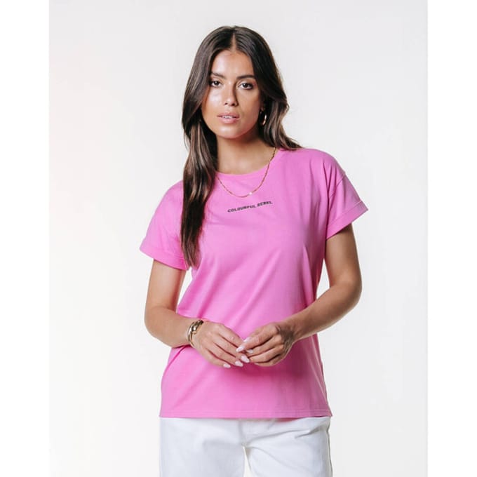 Colourful Rebel Uni Logo Boxy Tee- M