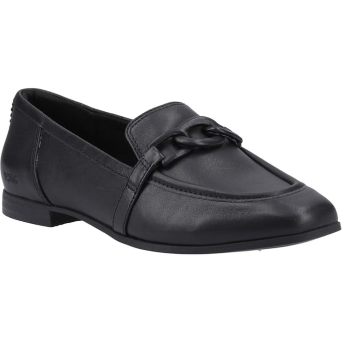 TOMS Lynette Leren Dames Zwarte Instappers