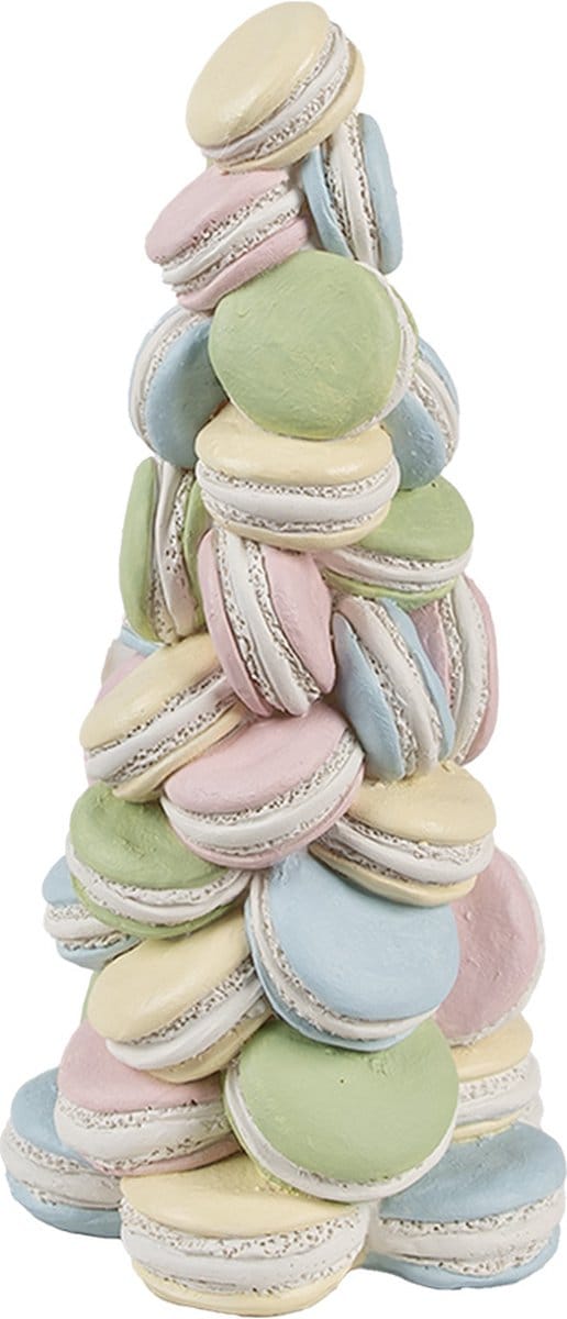 Clayre & Eef Decoratie Beeld Macarons Ø 12x25 cm Blauw Roze Kunststof