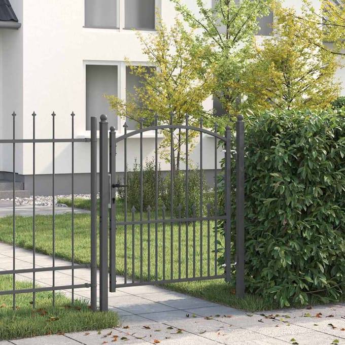 vidaXL Hekdeur met spijkers EMMEN 104 x 109,5 cm Vergrendelbaar
