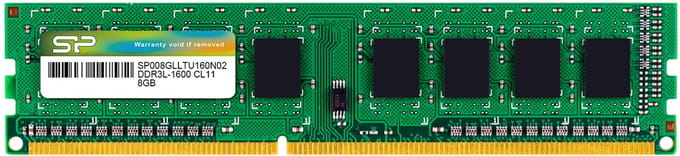 Silicon Power - Desktopgeheugen - DDR3L - 8GB - 1600MHz - CL11 - UDIMM - SP008GLLTU160N02