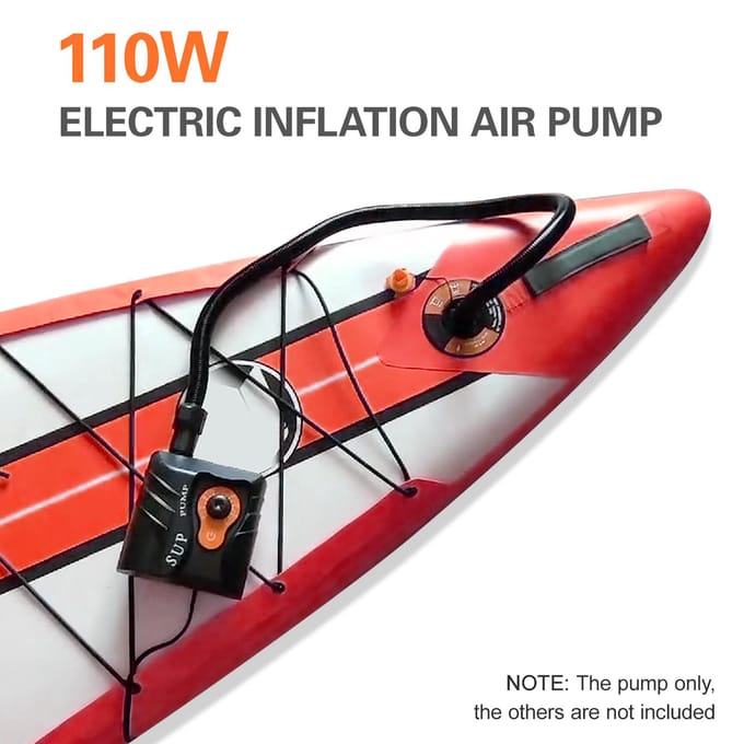 Pompe à air de gonflage électrique 16PSI avec buses 6PCS pour SUP gonflable et bateau