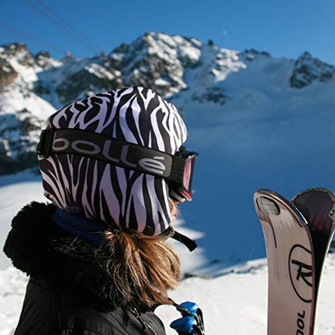 Multisport Helm Cover met Zebra Print