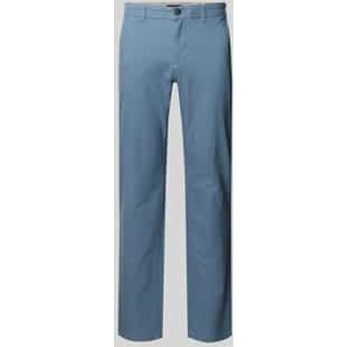 Slim fit stoffen broek met achterzakken