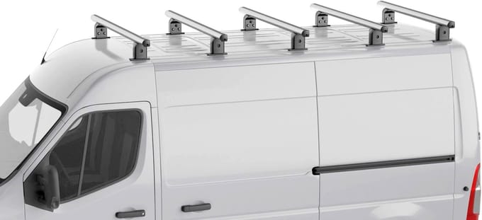 Dakdragers geschikt voor Ford Transit Connect II 2013-2022 Menabo Professional Airdyn aluminium - 5 dragers
