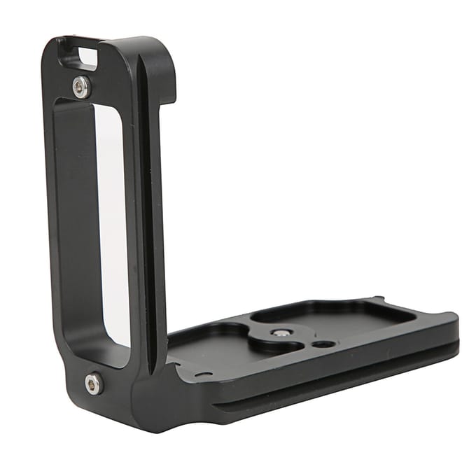 Aluminiumlegering Horizontaal Verticale Opname L-vormige Snelontgrendelingsplaat Beugel Handgreep voor Nikon black