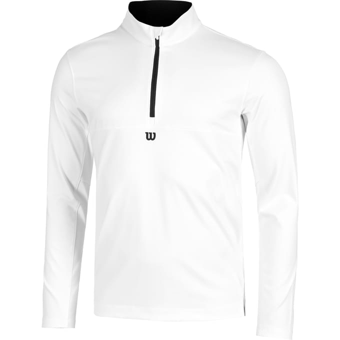 Wilson Elevete Performance Sweatshirt Met Halve Rits Wit L Man
