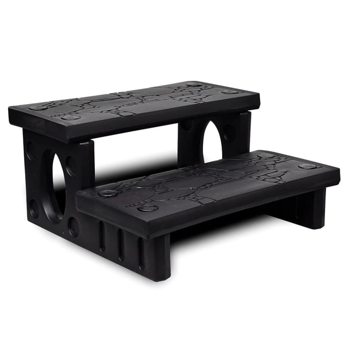 vidaXL Spatrap zwart