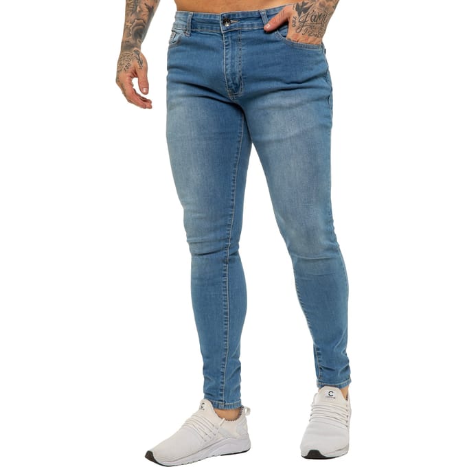 Enzo heren skinny super stretch denim jeans