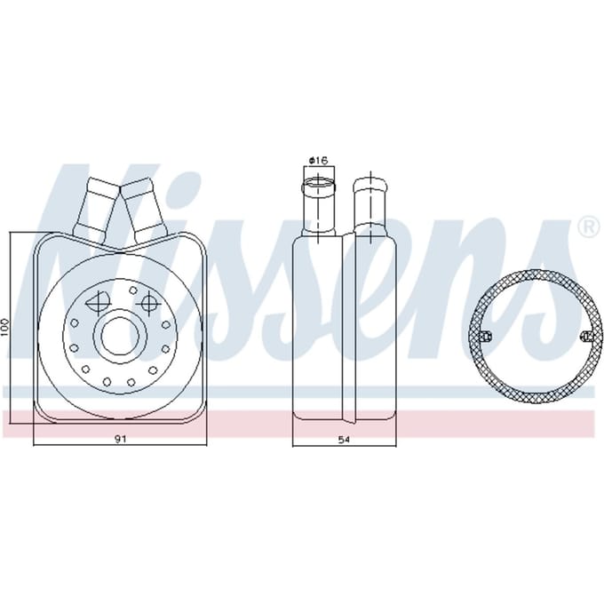 Olie radiator, motorolie NISSENS 90606