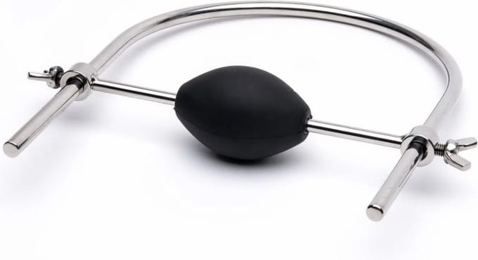 Black Label - Solid Bond - Beugel Ball Gag met Schroefmoeren