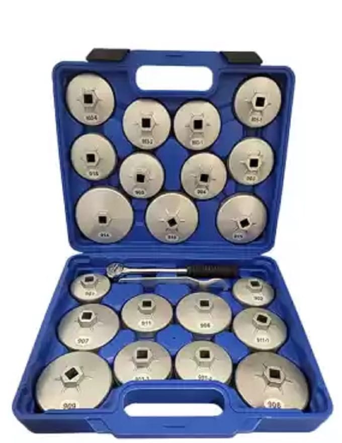 Weber Tools Oliefilterdoppen set 23 delig aluminium