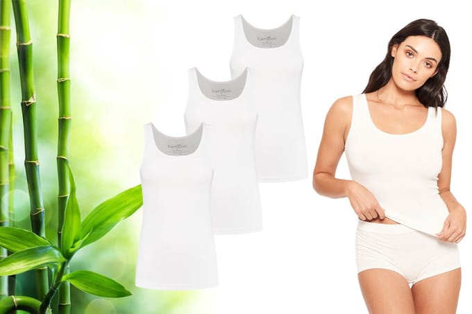 Bamboo Elements - Bamboe Hemden Dames - 3-pack - Wit - Onderhemd Dames - Hemdjes Dames - Singlet Dames - t Shirt Dames