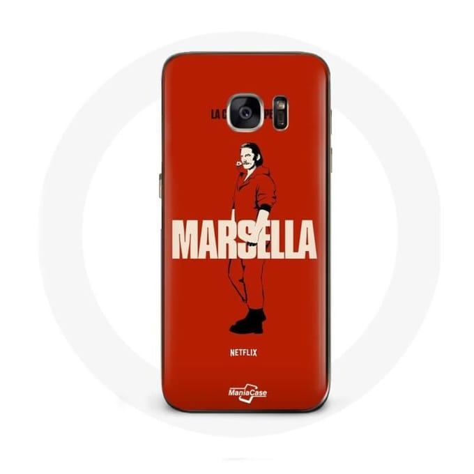 Coque - La casa de papel - Samsung Galaxy S7 - Souple - Rouge - Marsella