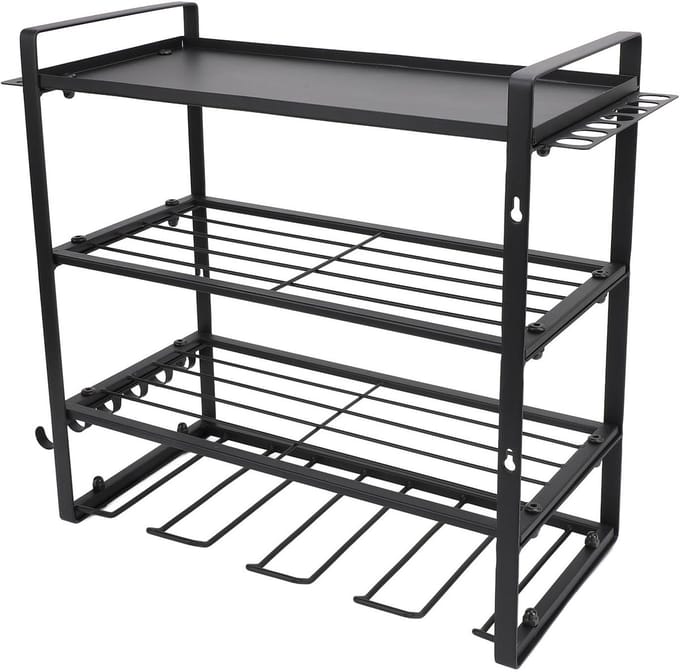 Dailygoods - Wandmontage Power Tool Organizer voor Gereedschap, Metalen Constructie