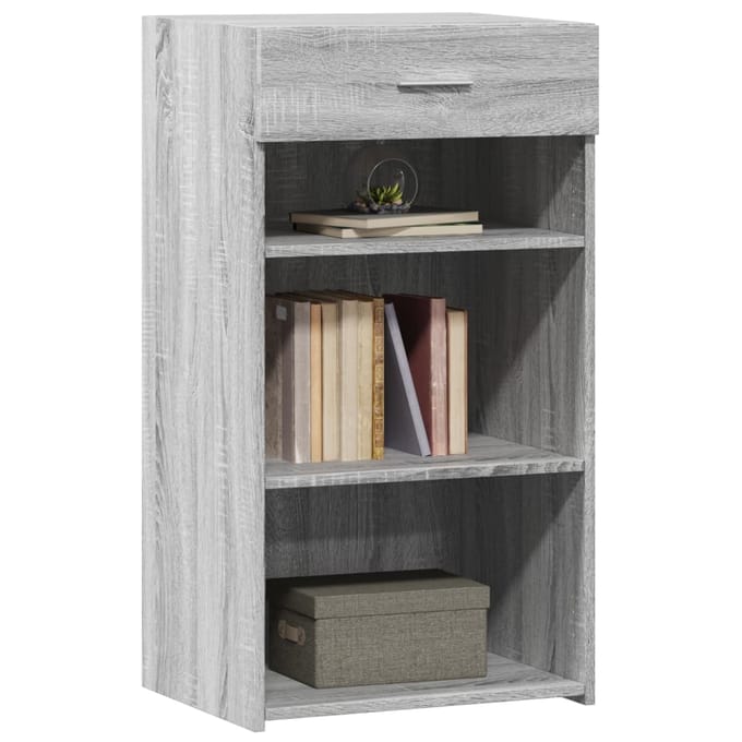 vidaXL - Dressoir - 50x42,5x93 - cm - bewerkt - hout - grijs - sonoma - eikenkleurig