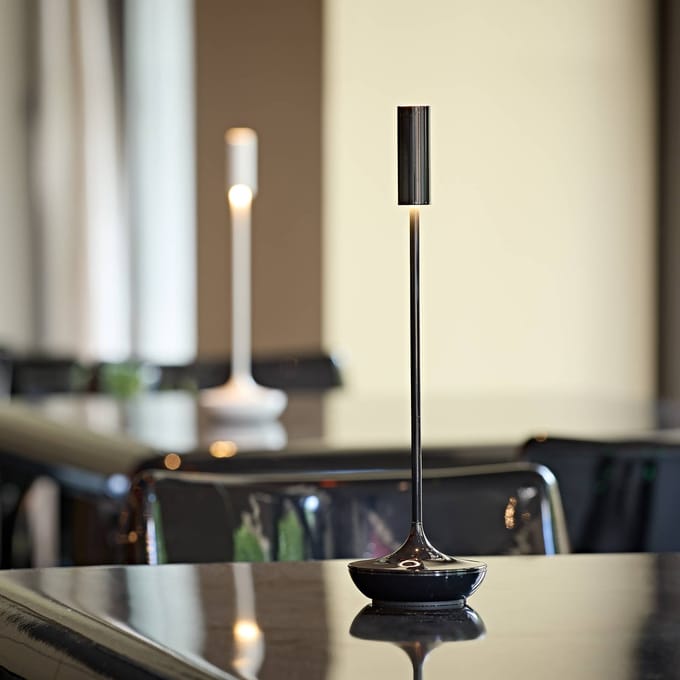 Sigor Nucandle LED oplaadbare tafellamp, zwart, IP54, dimbaar