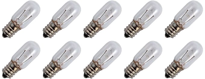Signaallamp E12 12V 3W - 250 mAh - 10 stuks - T16 Gloeilamp Ø16mm - 45mm - 2500K - Dimbaar