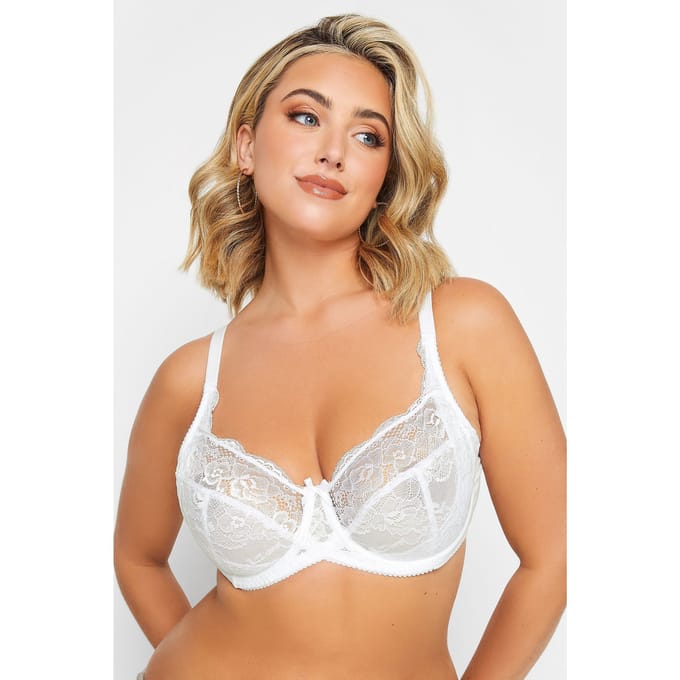 Yours Kanten Stretch Bh Met Beugel In Wit Bestsellersize 100B
