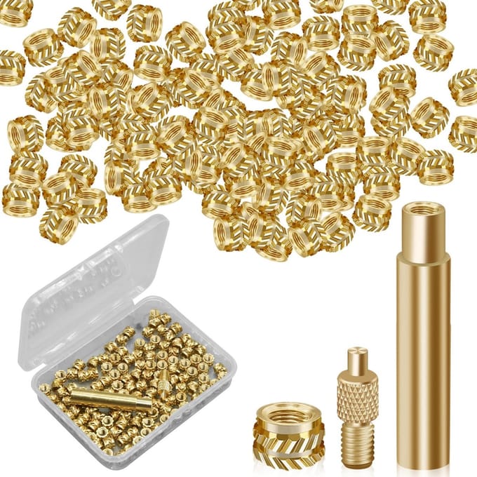 Dailygoods - 120 Stuks M3 Messing Schroefdraad Inserts met Soldeeradapter voor 3D-printen
