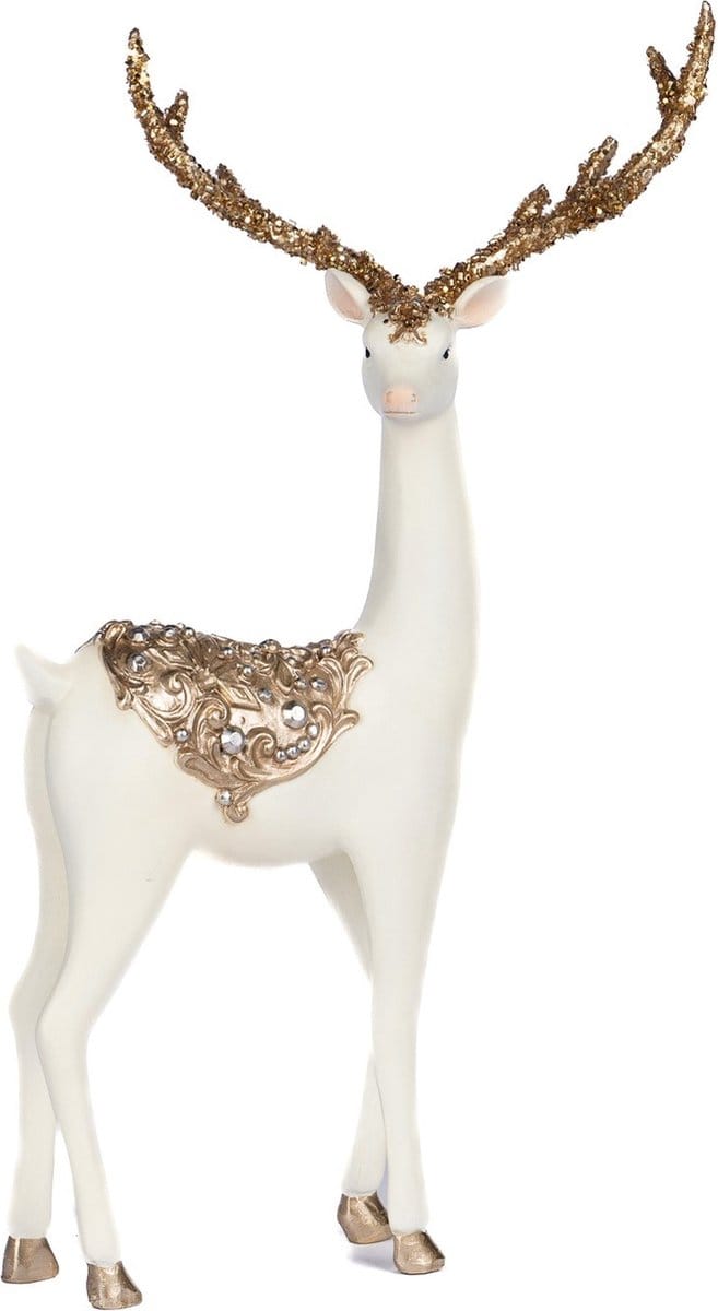 Goodwill Hert met Zadel Crème-Goud H 27.5 cm