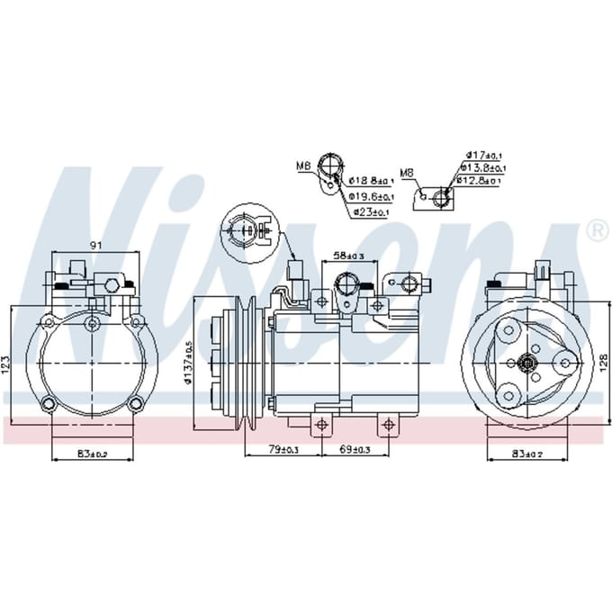 Compressor airconditioning NISSENS 89282
