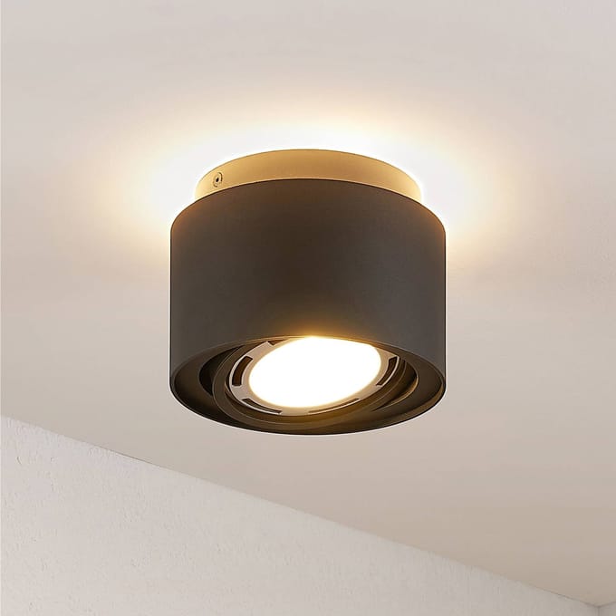 Arcchio - buitenspot - 1licht - Aluminium - H: 12 cm - GU10 - zwart (RAL 9004)