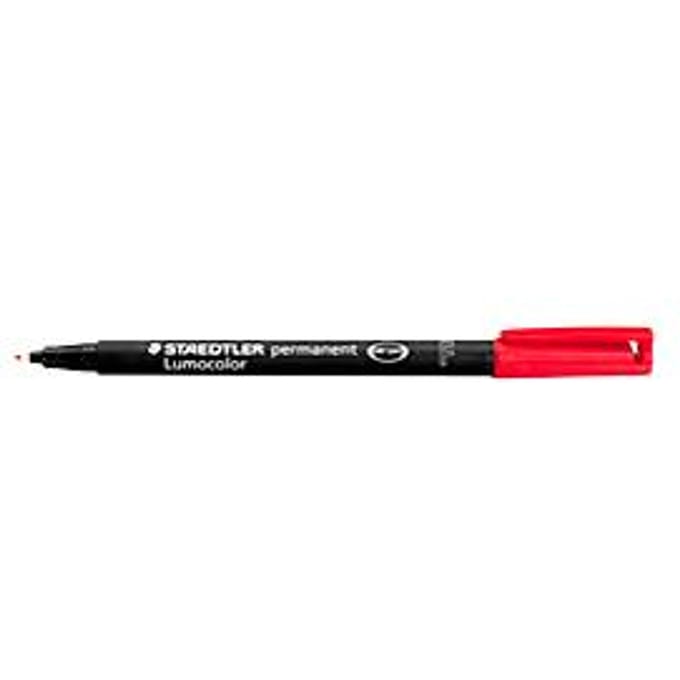 Viltstift Staedtler Lumocolor 318 permanent F rood - 10 stuks