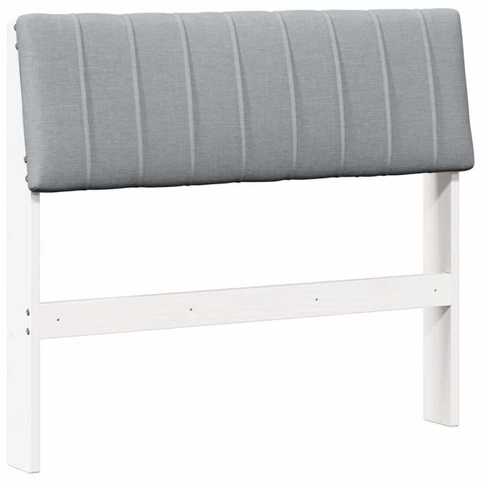 vidaXL Gestoffeerd hoofdbord Lichtgrijs 90 cm Massief grenenhout
