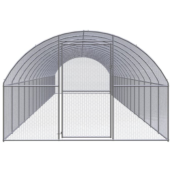 Vidaxl Buitenren Voor Kippen, 3X16X2 M, Gegalvaniseerd Staal