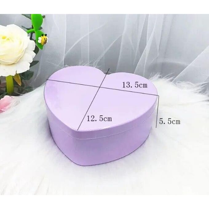 Candy Macalline – boîte à miroir en forme de cœur fendue à Double couche, boîte de rangement pour enfants, bricolage violet