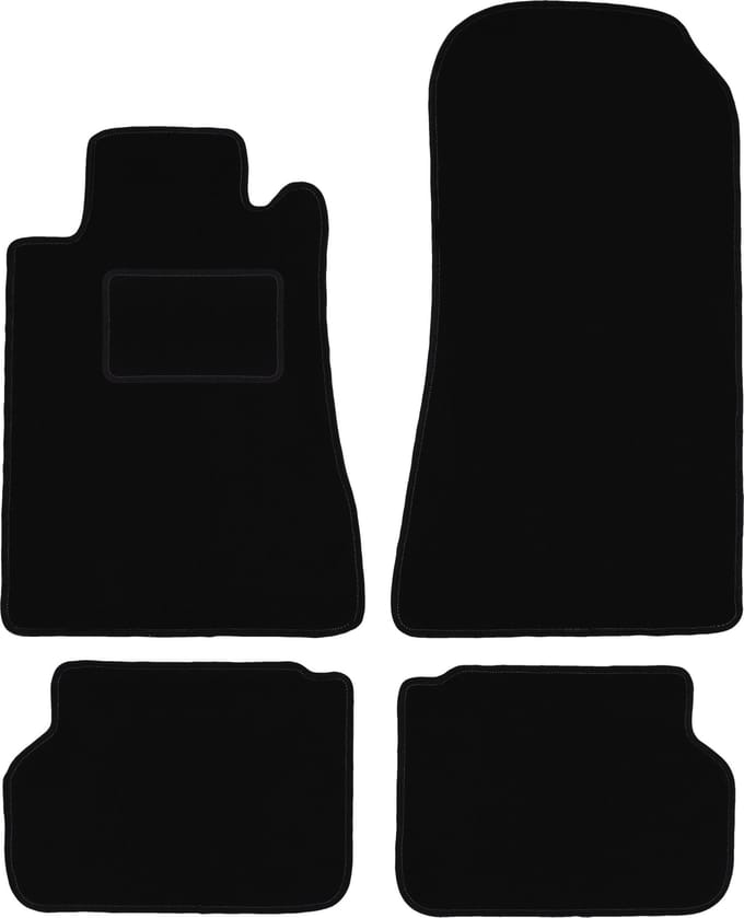 Zwarte veloursmatten voor: Mercedes CL W140 coupé (1991-1998)