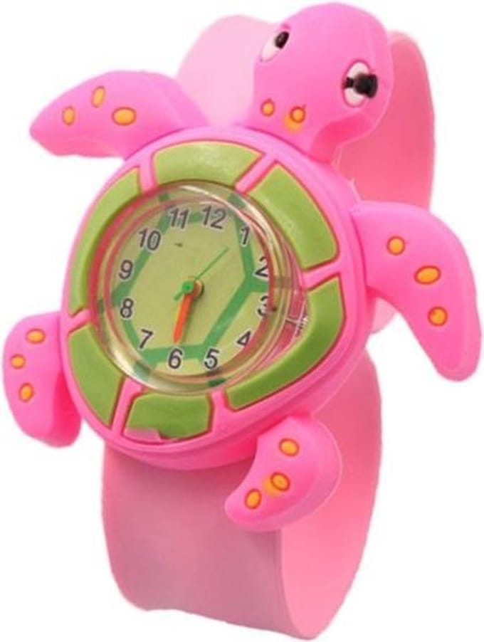 Fako® - Kinderhorloge - Slap On Mini - Schildpad - Roze