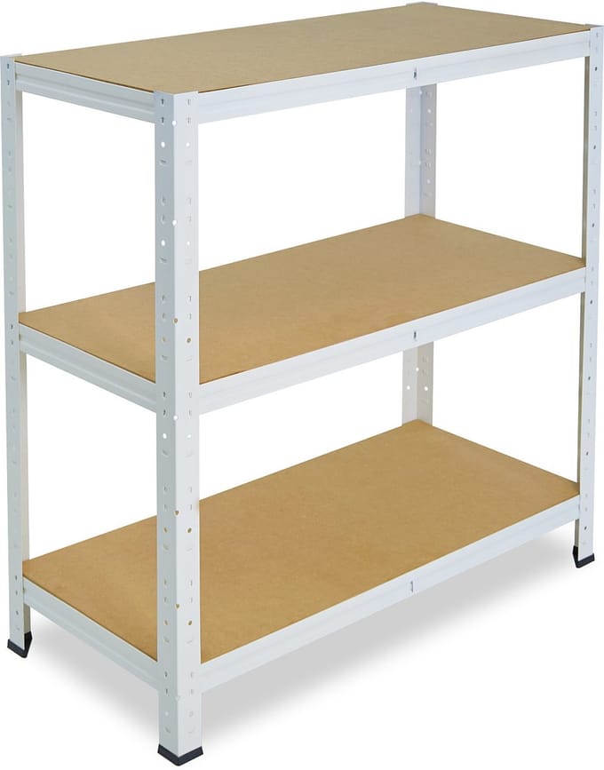 Shelfplaza HOME metalen stellingkast - 100x110x50 cm - wit - 3 planken