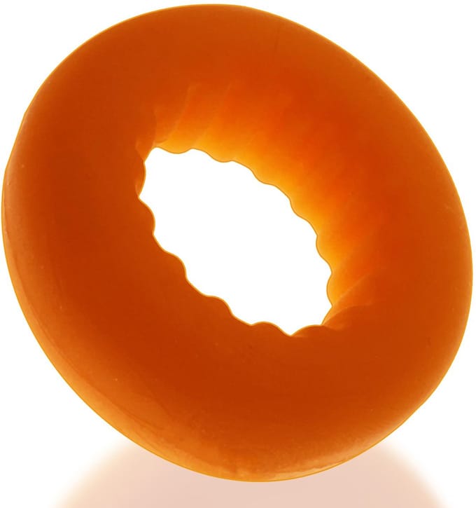 Oxballs - Axis - Ribbed Cockring - Oranje Ice
