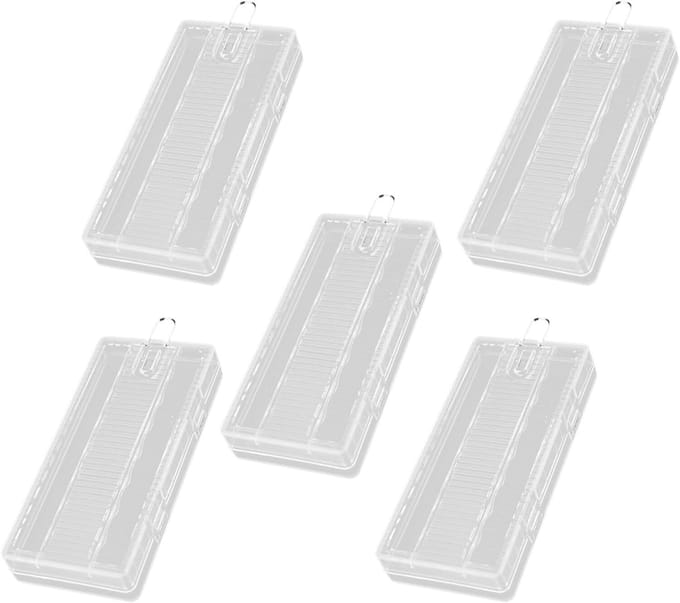 Batterijhouder AA - Batterijbox Opbergdoos - Batterijen Organiseren - Transparant Ontwerp - 5 stuks - Transparant