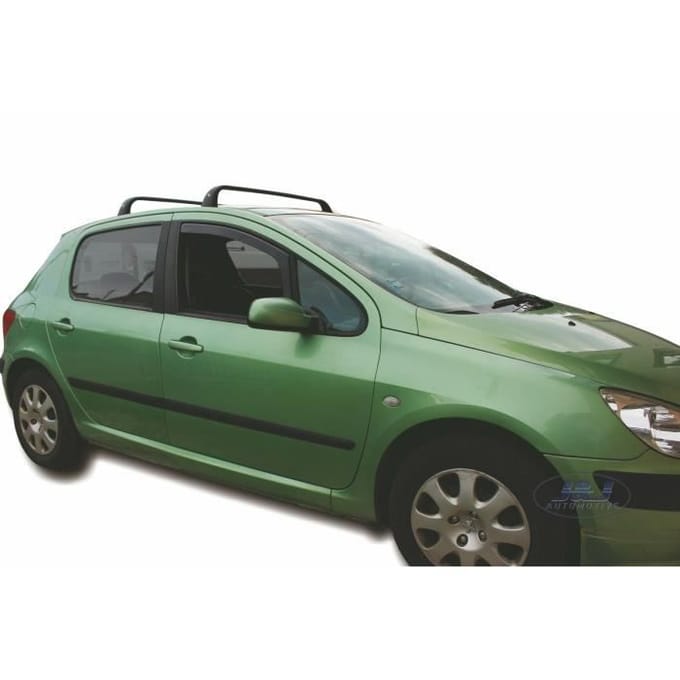 Déflecteurs d'air - J&J AUTOMOTIVE - Peugeot 307 2001-2008 - Fumé - Acrylique renforcé - Installation facile