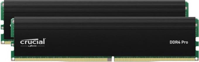 Crucial PRO DDR4-3200 - 32GB - CL22 - Dual Channel (2 pcs) - Intel XMP - Zwart