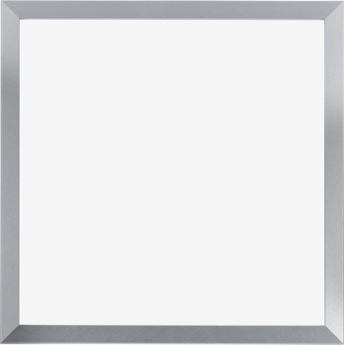 Fotolijst 35x35 cm - MDF - Zilver Glans - Cork