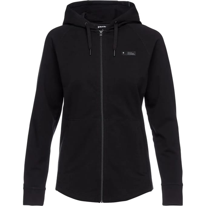 Dames Hoodie Black Diamond Mountain Transparency FZ HDY
