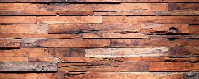 Fotobehang - Wooden Wall 375x150cm - Vliesbehang