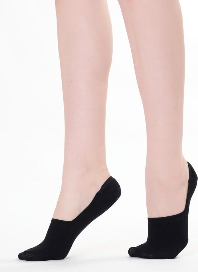 Topsocks no-show sneakersokken bamboe 2-pack - zwart - 35/38