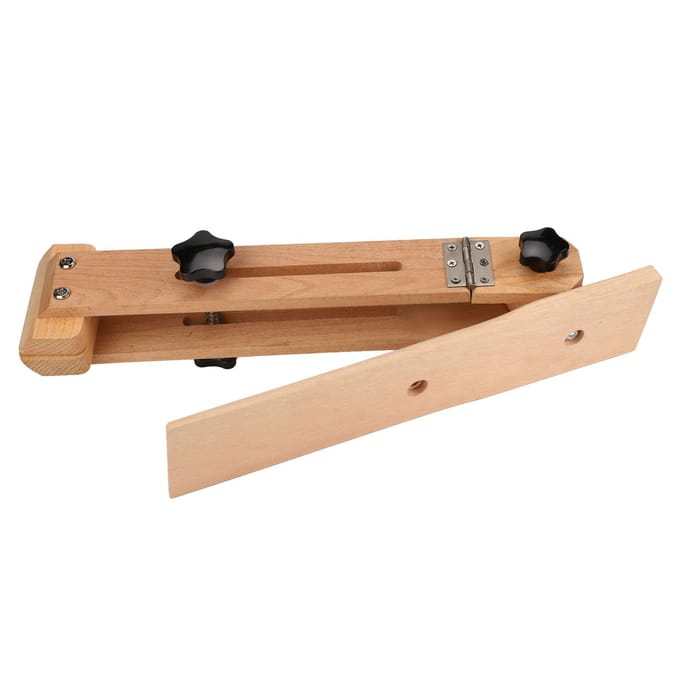 Tige extensible réglable à angle profilé et coutures à la main en cuir beige