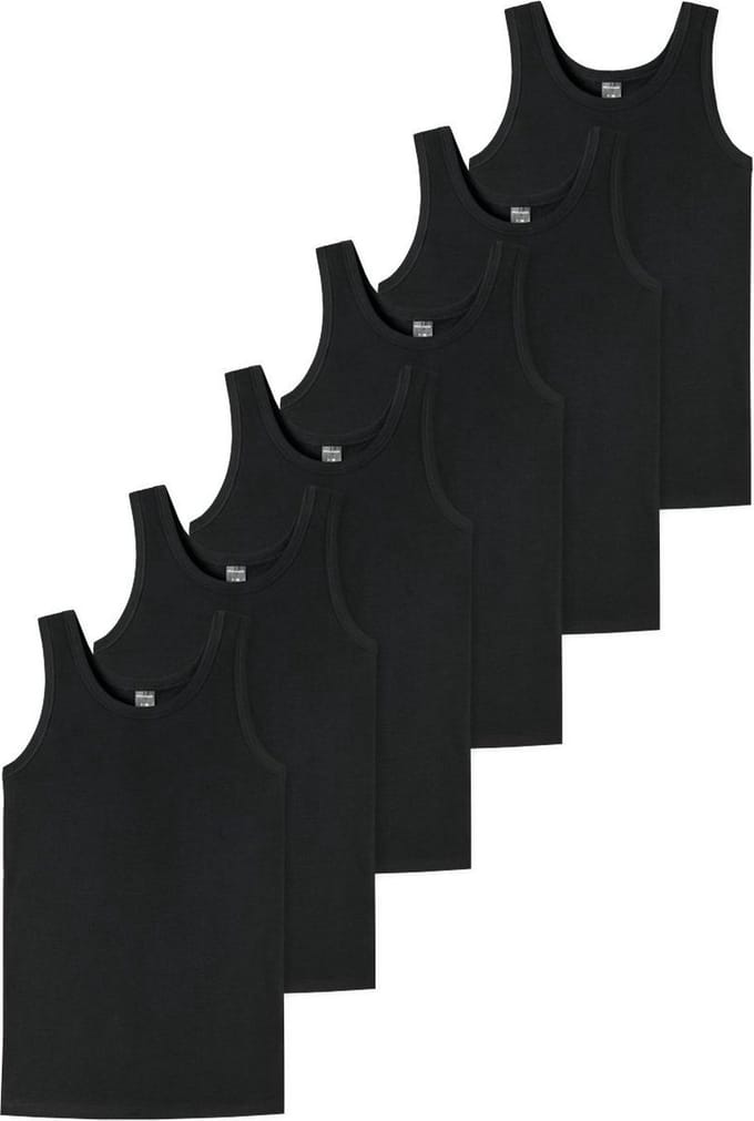 Schiesser Jongens onderhemd 6 pack Teens Boys - 95/5 Cotton