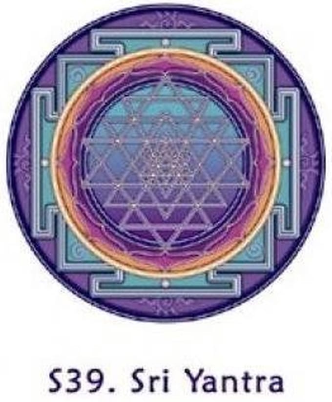 Raamsticker Sri Yantra - 10.5 cm