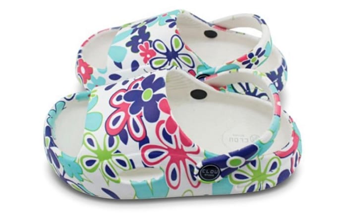 ATTREZZO® Slippers - Badslippers - Klompen - Clogs - Kinderen - Maat 32-33 - Bloemen