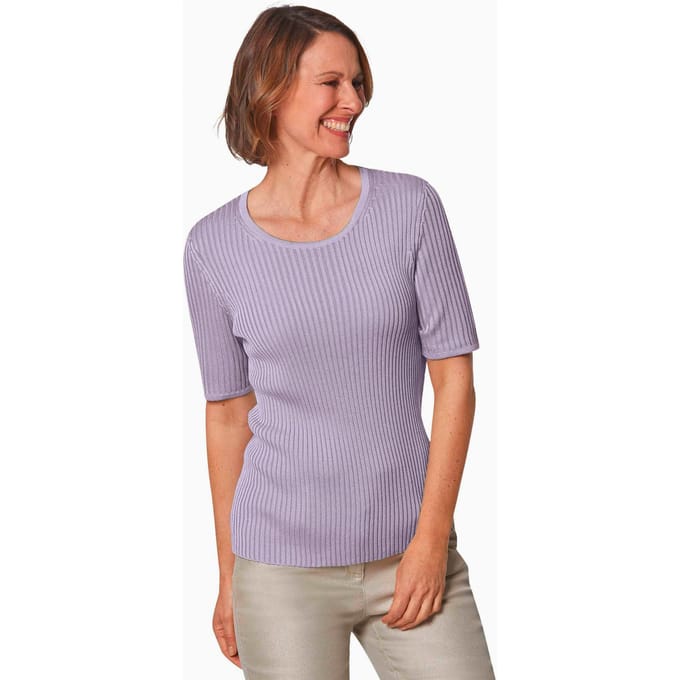 Onderhoudsarme pullover met hoogwaardige ribstructuur - sering - Gr. 24 van Goldner Fashion
