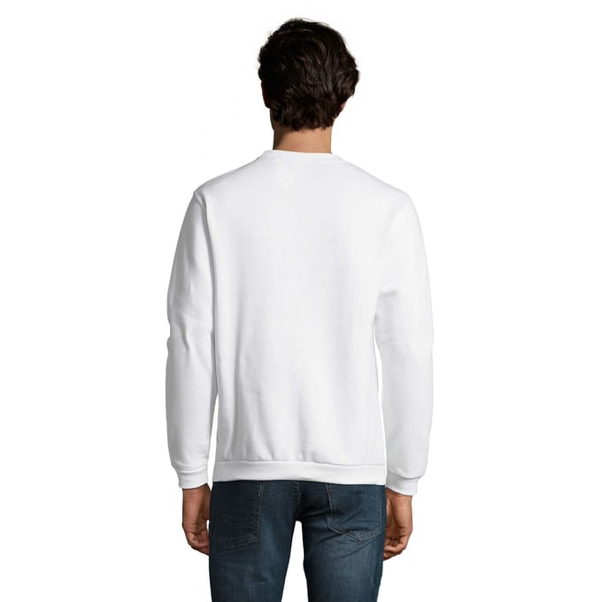 SOLS Heren Spider Ronde Hals Sweatshirt (Wit)