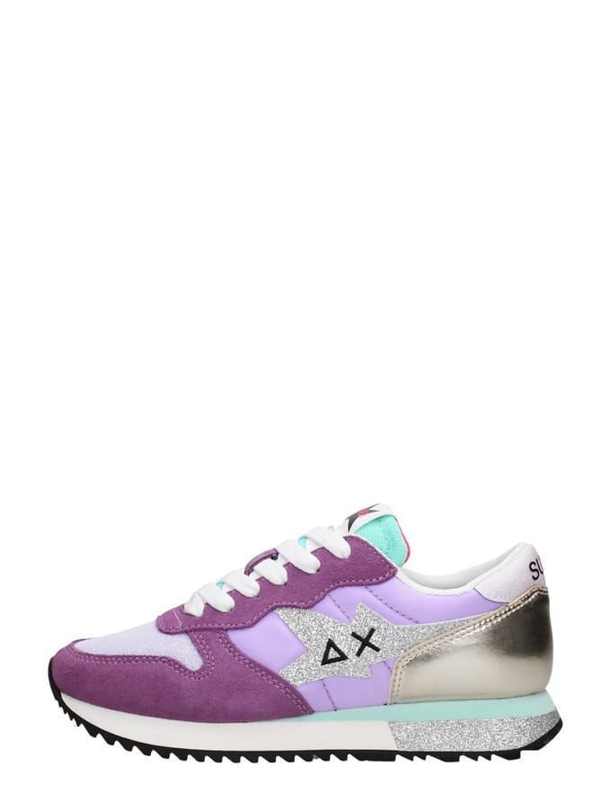 SUN68 Stargirl Glitter Logo Sneakers Laag - lila - Maat 37