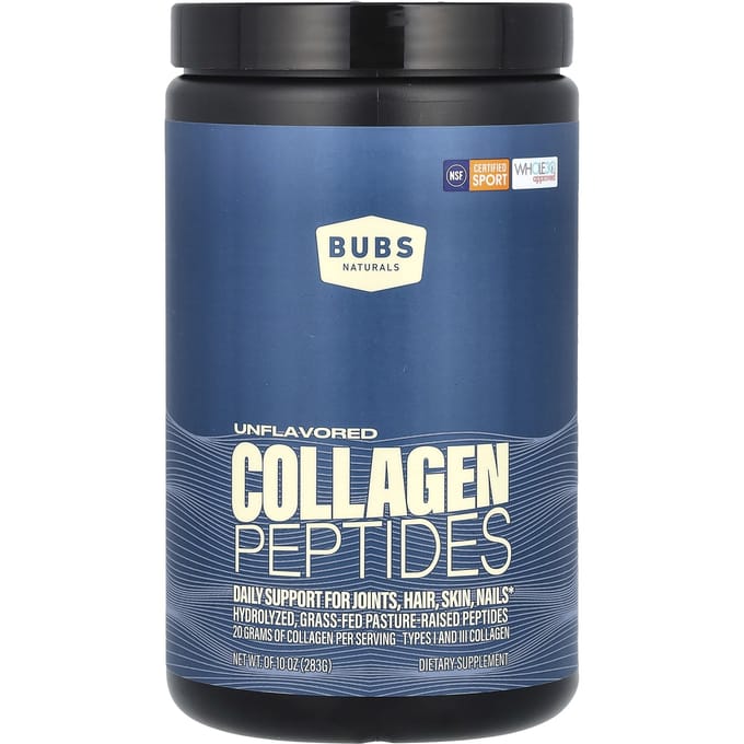BUBS Naturals, Peptides de Collagène, Non Aromatisé, 10 oz (283 g)